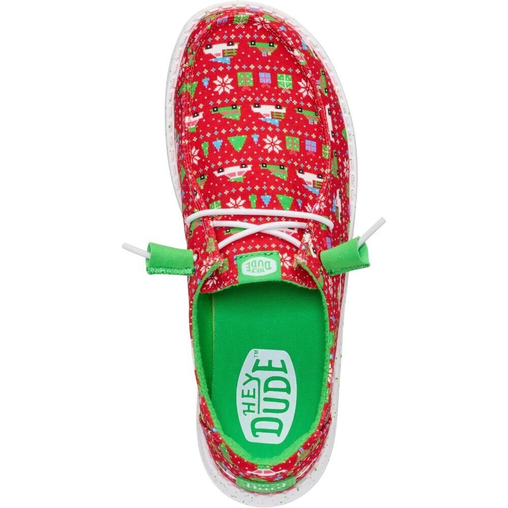 Women's Holiday Slip-On Loafers Textile Cotton Casual Shoes Size 8 - Picture 2 of 9